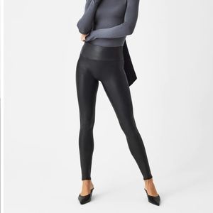 Spanx faux leather leggings size large